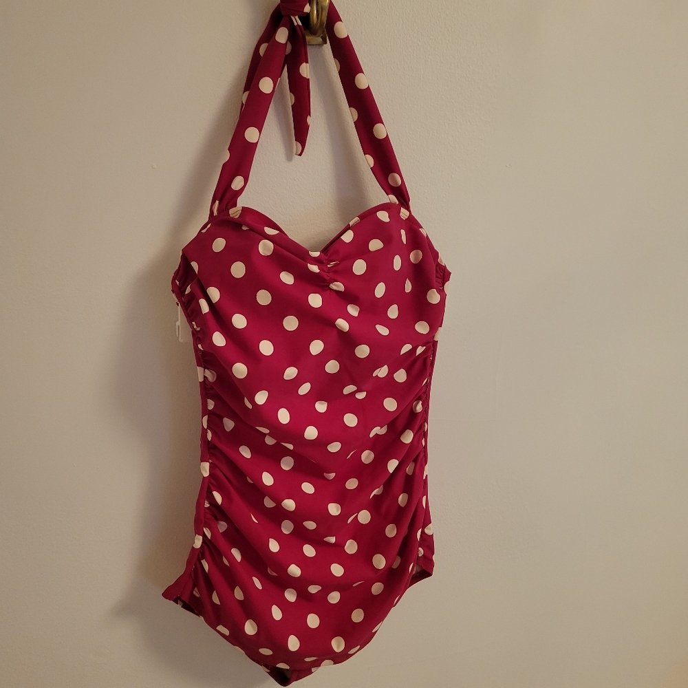 Unique vintage Esther Williams polkadot bathing suit vintage rockabilly
